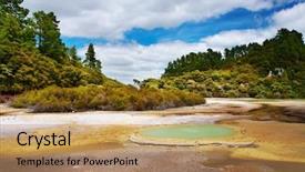  Presentation with geothermal - Audience pleasing presentation consisting of geophysics - geothermal field in wai-o-tapu thermal backdrop and a coral colored foreground