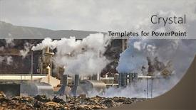  Presentation with geothermal - Audience pleasing slide deck consisting of geothermal-power-plant-in-iceland backdrop and a light gray colored foreground