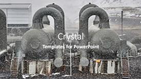  Presentation with blizzard - Presentation featuring geothermal-power-plant-in-iceland background and a gray colored foreground