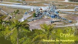  Presentation with geothermal power plant - Audience pleasing PPT theme consisting of geothermal-power-plant-in-new backdrop and a tawny brown colored foreground