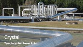  Presentation with geothermal power - Slide deck featuring geothermal power station new zealand background and a gray colored foreground