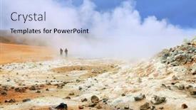  Presentation with geothermal - Amazing presentation design having geothermal region of hverir backdrop and a light blue colored foreground