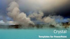  Presentation with geothermal - Colorful presentation theme enhanced with geothermal region of hverir backdrop and a teal colored foreground
