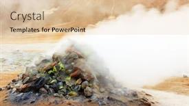  Presentation with geothermal - Beautiful slide set featuring sulfur - geothermal region of hverir backdrop and a lemonade colored foreground