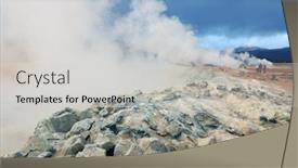  Presentation with geothermal - PPT theme consisting of geothermal-region-of-hverir background and a light gray colored foreground