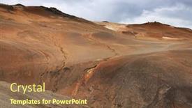  Presentation with geothermal - Colorful PPT theme enhanced with geothermal-region-of-hverir backdrop and a tawny brown colored foreground