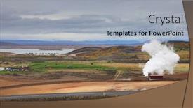  Presentation with geothermal - PPT layouts consisting of geothermal-region-of-hverir background and a light gray colored foreground