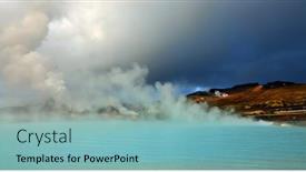  Presentation with geothermal - Slide deck consisting of geothermal-region-of-hverir background and a light blue colored foreground