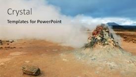  Presentation with geothermal - Beautiful theme featuring geothermal-region-of-hverir backdrop and a light blue colored foreground