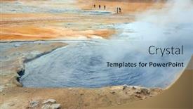  Presentation with geothermal - PPT layouts with geothermal-region-of-hverir background and a light blue colored foreground