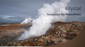  Presentation with high quality - Beautiful theme featuring geothermal-springs-in-iceland-high backdrop and a light gray colored foreground