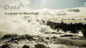  Presentation with high quality - PPT theme enhanced with geothermal-volcanic-park-with-geysers background and a lemonade colored foreground