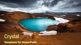  Presentation with geothermal - Slide deck enhanced with geothermie - exotic view of the geothermal background and a tawny brown colored foreground