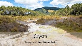  Presentation with geothermal - Theme enhanced with geothermie - image of geothermal activity background and a soft green colored foreground