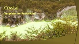  Presentation with geothermal - PPT layouts with geothermie - image of geothermal activity background and a tawny brown colored foreground