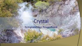  Presentation with geothermal - Presentation theme consisting of geothermie - image of geothermal activity background and a lemonade colored foreground