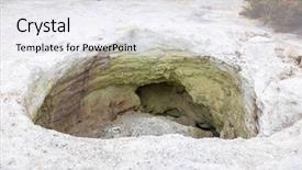  Presentation with geothermal - Audience pleasing slide set consisting of geothermie - image of geothermal activity backdrop and a sky blue colored foreground