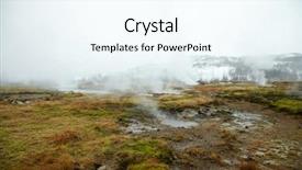  Presentation with geothermal - Cool new PPT theme with geothermie - steam rising from geothermal pools backdrop and a cool aqua colored foreground