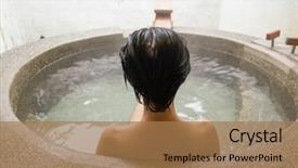  Presentation with hot spring - PPT layouts consisting of  background and a  colored foreground