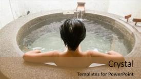  Presentation with hot spring - Slide set with  background and a  colored foreground