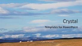  Presentation with mongolia - Theme with ger in mongolia background and a light blue colored foreground