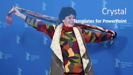  Presentation with fiesta festival - Presentation theme with geraldine-chaplin-attends-the-la background and a teal colored foreground