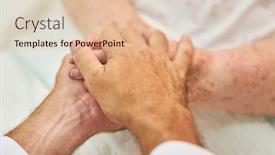  Presentation with geriatric - Slide set having geriatric-nurse-or-nurse-holds background and a lemonade colored foreground