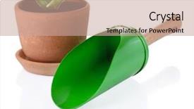  Presentation with biodegradable pot - Presentation theme enhanced with germ at pot and scapula background and a  colored foreground