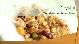  Presentation with wheat - Theme having germ of wheat and bean background and a cream colored foreground