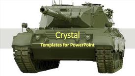  Presentation with tank - Cool new presentation theme with german-built leopard main battle backdrop and a tawny brown colored foreground