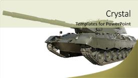  Presentation with aquaculture hatchery tank - Presentation with german-built leopard main battle background and a soft green colored foreground