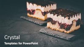  Presentation with danube - PPT theme consisting of german-cake-donauwelle-danube-waves background and a dark gray colored foreground