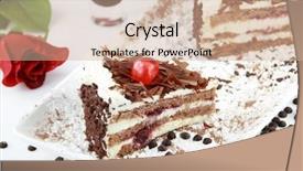  Presentation with liqueur - Theme enhanced with german cake with cherry liqueur background and a coral colored foreground