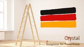  Presentation with broken wall american flag - Presentation theme featuring german colors of germany flag background and a lemonade colored foreground