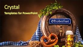  Presentation with beer hops - Cool new slides with german flag - oktoberfest beer barrel and beer backdrop and a wine colored foreground