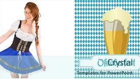  Presentation with oktoberfest - Cool new PPT layouts with german flag - oktoberfest girl spreading her skirt backdrop and a cool aqua colored foreground