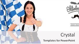  Presentation with oktoberfest - Theme having german flag - pretty oktoberfest girl smiling background and a white colored foreground