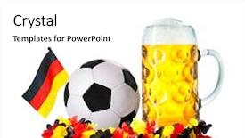  Presentation with german - Beautiful slides featuring german flag and flower chain backdrop and a white colored foreground