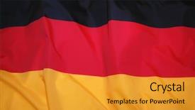  Presentation with german - Colorful theme enhanced with german flag bundesdienstflagge backdrop and a gold colored foreground