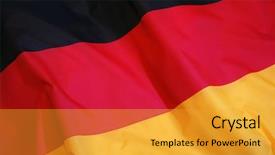  Presentation with flag of the soviet union - Amazing PPT theme having german flag bundesdienstflagge backdrop and a gold colored foreground