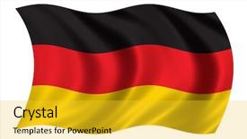  Presentation with german - Slide set with german flag waving background and a yellow colored foreground