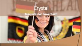  Presentation with german - Presentation theme having german football fan background and a coral colored foreground