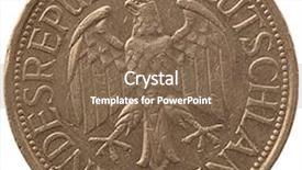  Presentation with history earth globe isolated white - Slides featuring ancient coins - german mark isolated on white background and a violet colored foreground