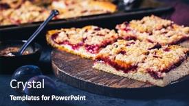  Presentation with yeast - Slides featuring german-plum-cake-zwetschgenkuchen background and a  colored foreground