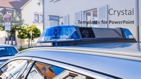  Presentation with car parking - PPT theme enhanced with german-police-car background and a light blue colored foreground