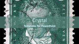  Presentation with stamp - Audience pleasing slide set consisting of german-reich-circa-1927 backdrop and a ocean colored foreground