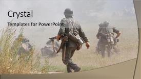  Presentation with german - Colorful PPT layouts enhanced with german soldier of ww2 backdrop and a light gray colored foreground