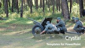  Presentation with soldiers - Slides with german soldiers amd artillery ww2 background and a  colored foreground