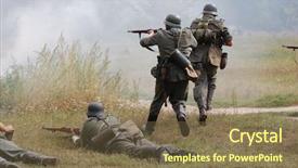  Presentation with soldiers - Theme with german soldiers of ww2 background and a violet colored foreground