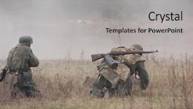  Presentation with soldiers - PPT theme enhanced with german soldiers ww2 reenacting background and a light gray colored foreground